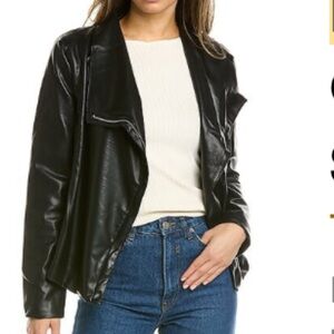 Women's Black Faux Leather Jacket